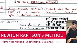 Newton-Raphson&#39;s Method | N-R Method | Numerical Method | class 12 | Real root upto 3 decimal Places