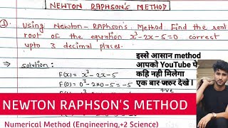 Newton-Raphson's Method | N-R Method | Numerical Method | class 12 | Real root upto 3 decimal Places