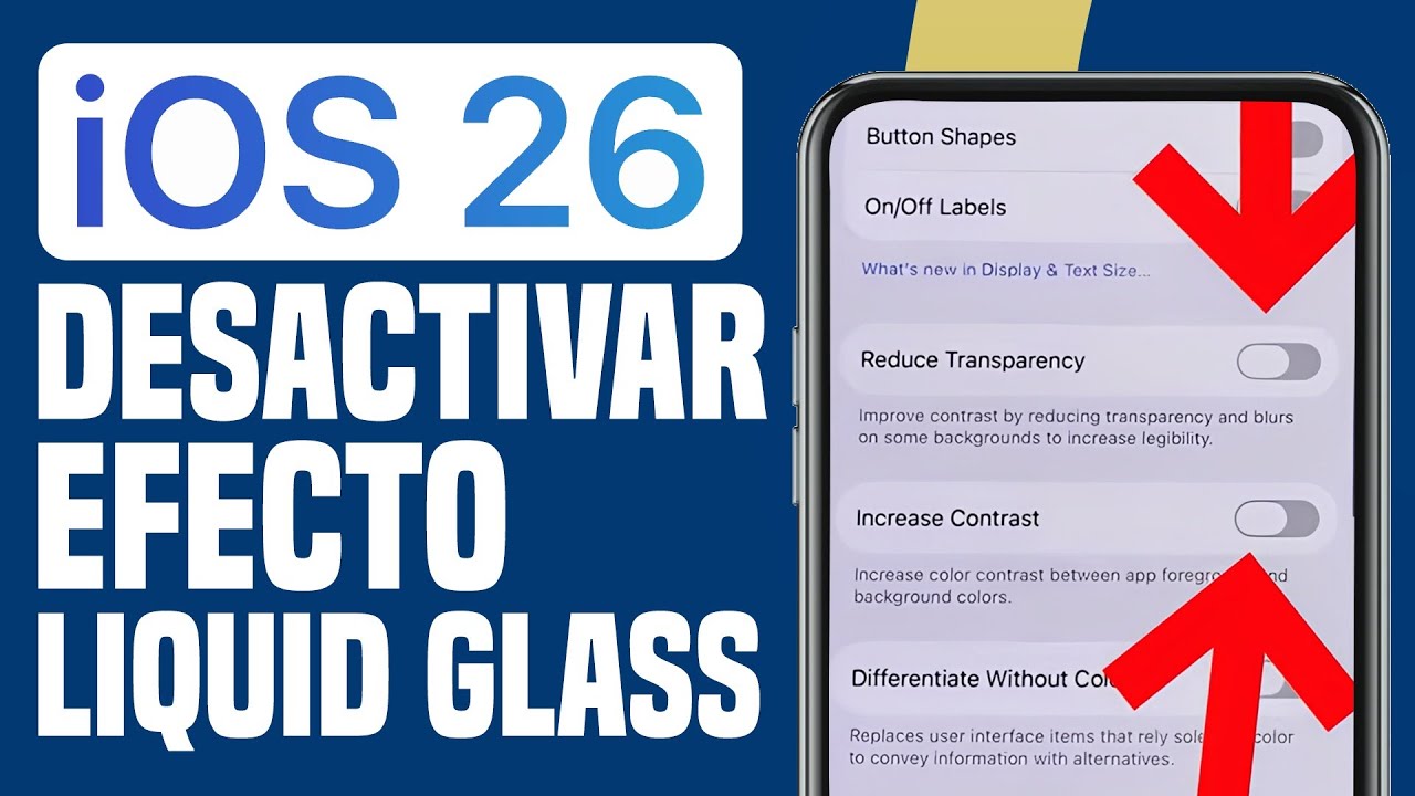 Cómo desactivar el efecto Liquid Glass en iOS 26 (Guía Completa) - YouTube