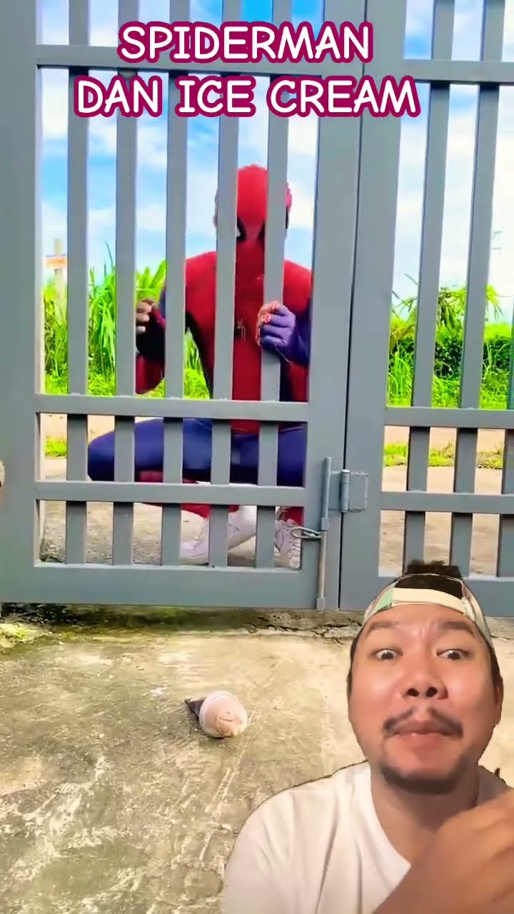 Spiderman susah banget ngambil Ice Cream!!? #shortsfeed #shorts #funny
