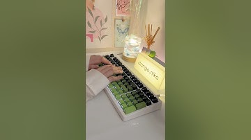 🍃cozy forest green creamy keyboard