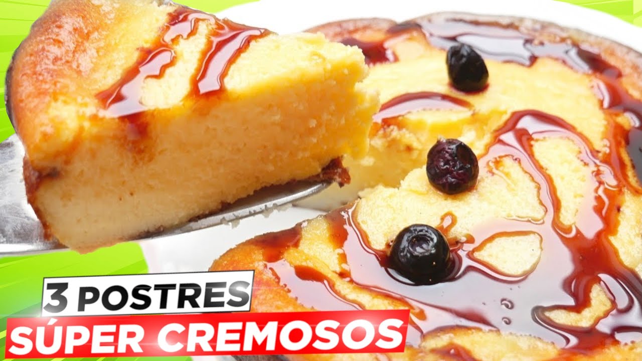 3 POSTRES 🍮🍰 CREMOSOS y FÁCILES para SAN VALENTÍN 😍