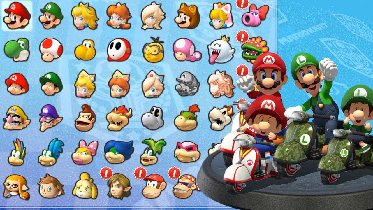 Mario Kart 8 Deluxe - Mario Vs Baby Mario Vs Luigi Vs Baby Luigi use Superstar in every Races