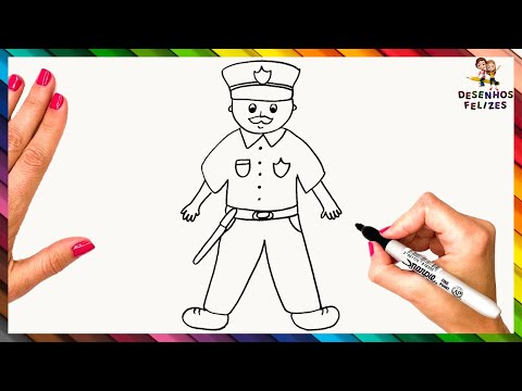 Vídeo: Como Desenhar Um Policial