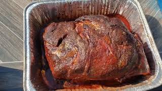 Pulled pork smoked boston butt pit boss pellet grill