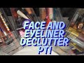 2025 Face makeup and eyeliner declutter pt1 makeup declutter