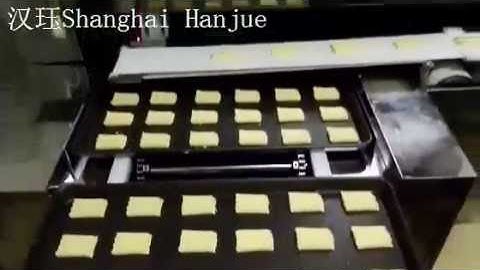 Hanjue Encrusting machine+Cutter+Aligning machine for date bar, fig newtons, fig bar...