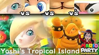 Mario Party Superstars Rosalina vs Mario vs Donkey Kong vs Wario in Yoshis Tropical Island (Master)