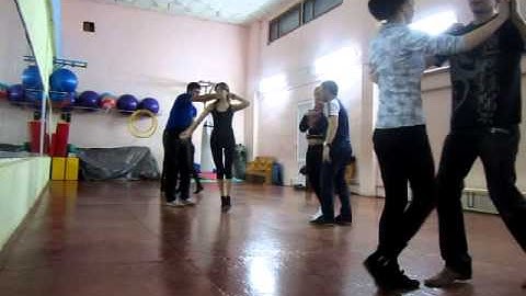 Тренировка танец Zouk - упражнения и связочка in dance studio DancA 19 12 14
