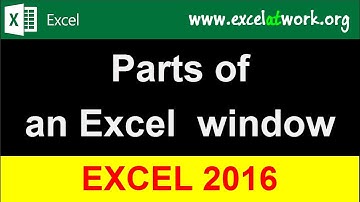 Parts of an Excel window - Learn Excel Fast - Excel 2016