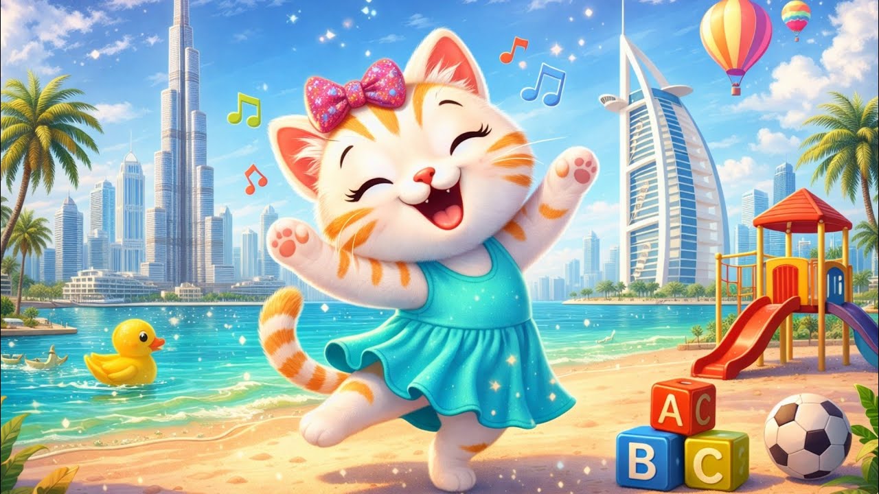 Billi Bittu Dubai Mein Nach Rahi Hai 🐱💃 | ABC Learning Kids Song | Fun & Safe Cartoon