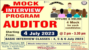 Auditor (BPSC) Interview🔥🔥| Mock Interview BPSC | Bihar Naman GS Mock Interview