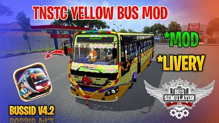 New Tnstc Yellow Bus Mod Tamil | Bus Simulator Indonesia | Tnstc Yellow Bus Mod In Bussid #tnstc screenshot 5