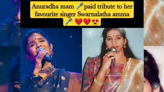 Anuradha Sriram paid tribute to swarnalatha #anurathasriram #swarnalatha #trending #viral #arrahman