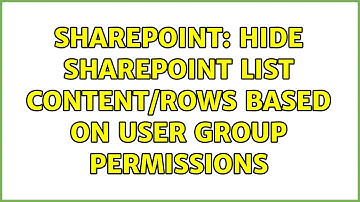 Sharepoint: Hide SharePoint list content/rows based on user group permissions