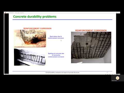 Durability, evaluation and repair of concrete Structures (Lecture 1)