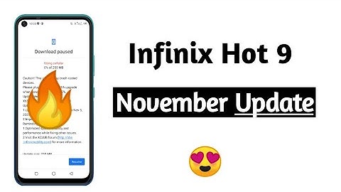 Infinix Hot 9 New Software Update | Infinix Hot 9 November Update | Infinix Hot 9 Update |