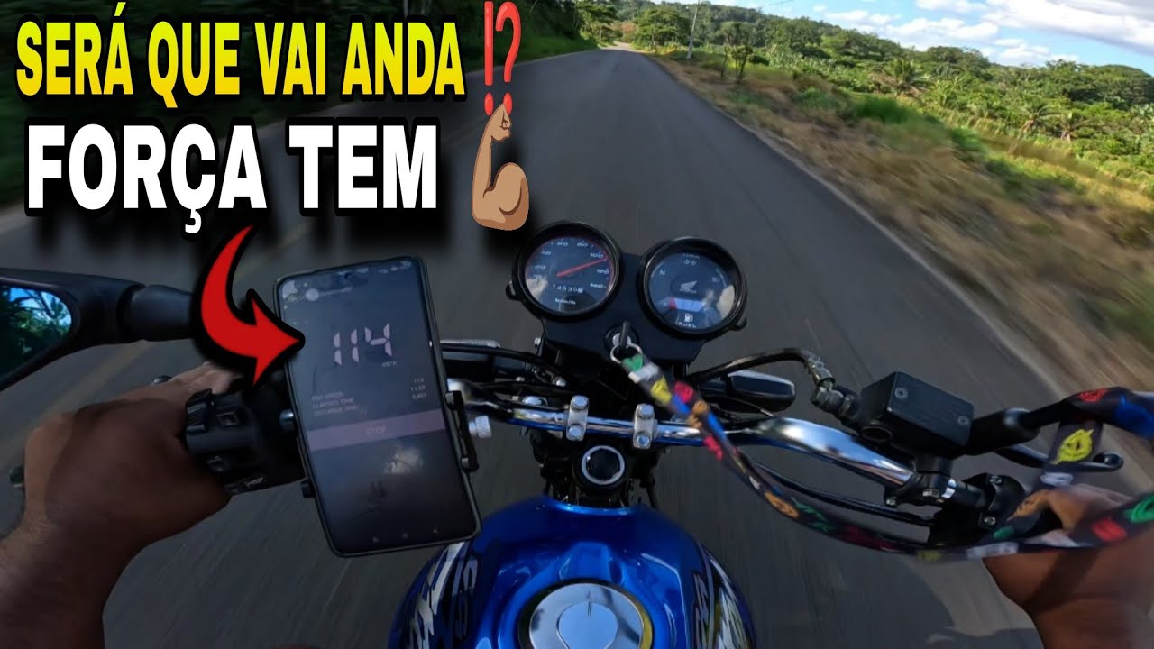 ACELERANDO A CG 125 3MM" PRIMEIRO TOP SPEED. Olha só no que deu 😱