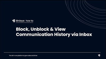 Block, Unblock, and View Communication History via Inbox