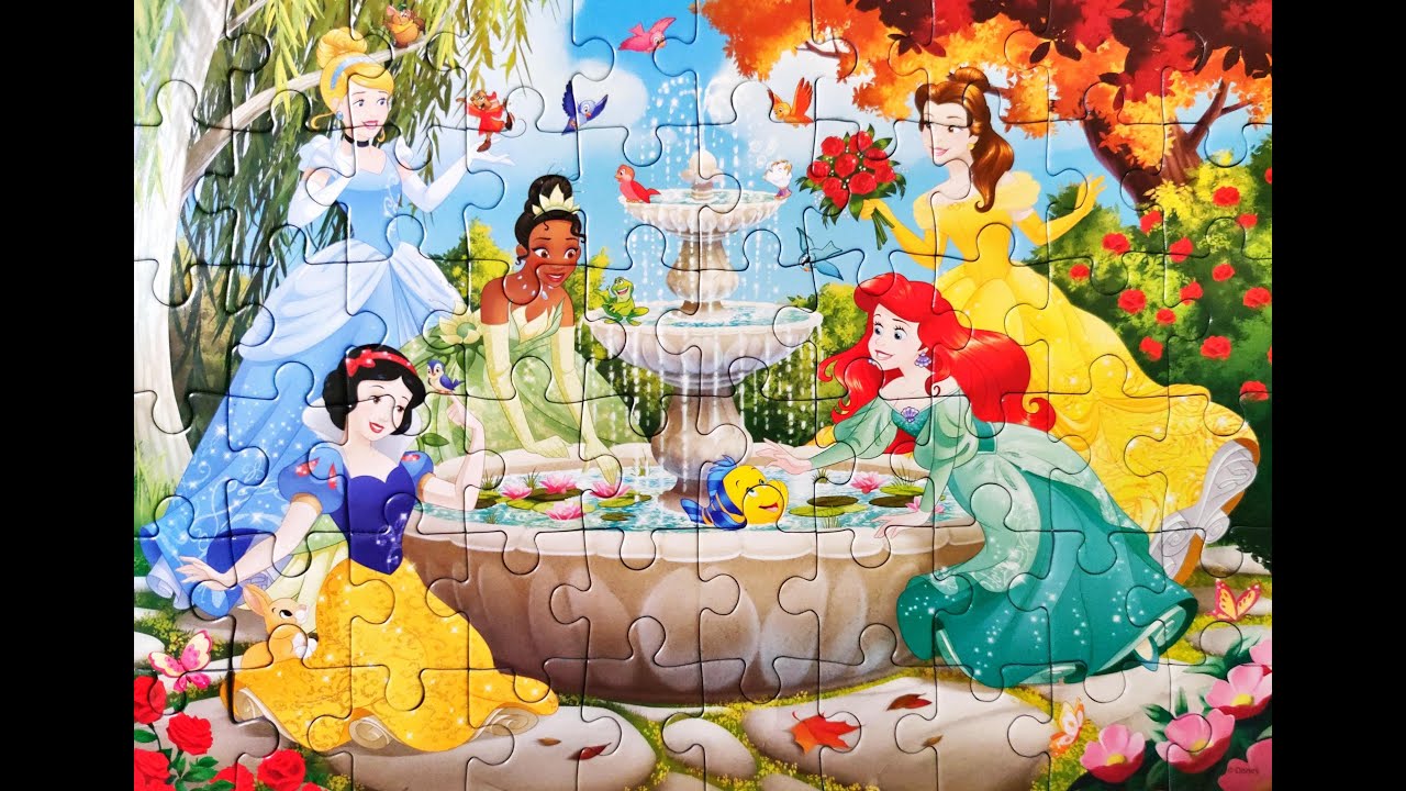Rompecabezas para niños: PRINCESAS DISNEY - BELLA - SIRENITA ...