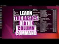 Display file contents in columns with the "column" command