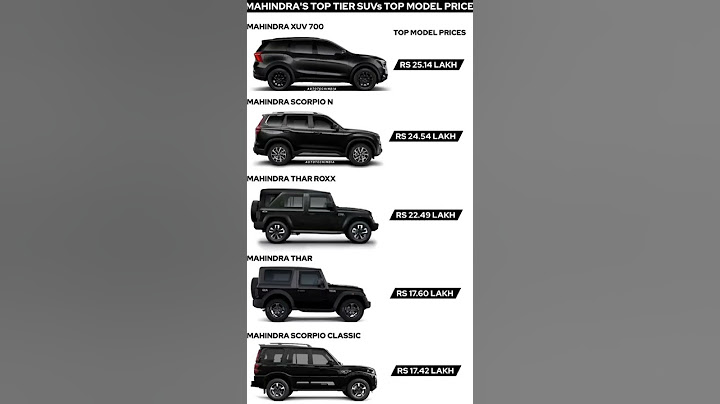 Mahindra suv price list #scorpio #thar4x4 #tharroxx #xuv700