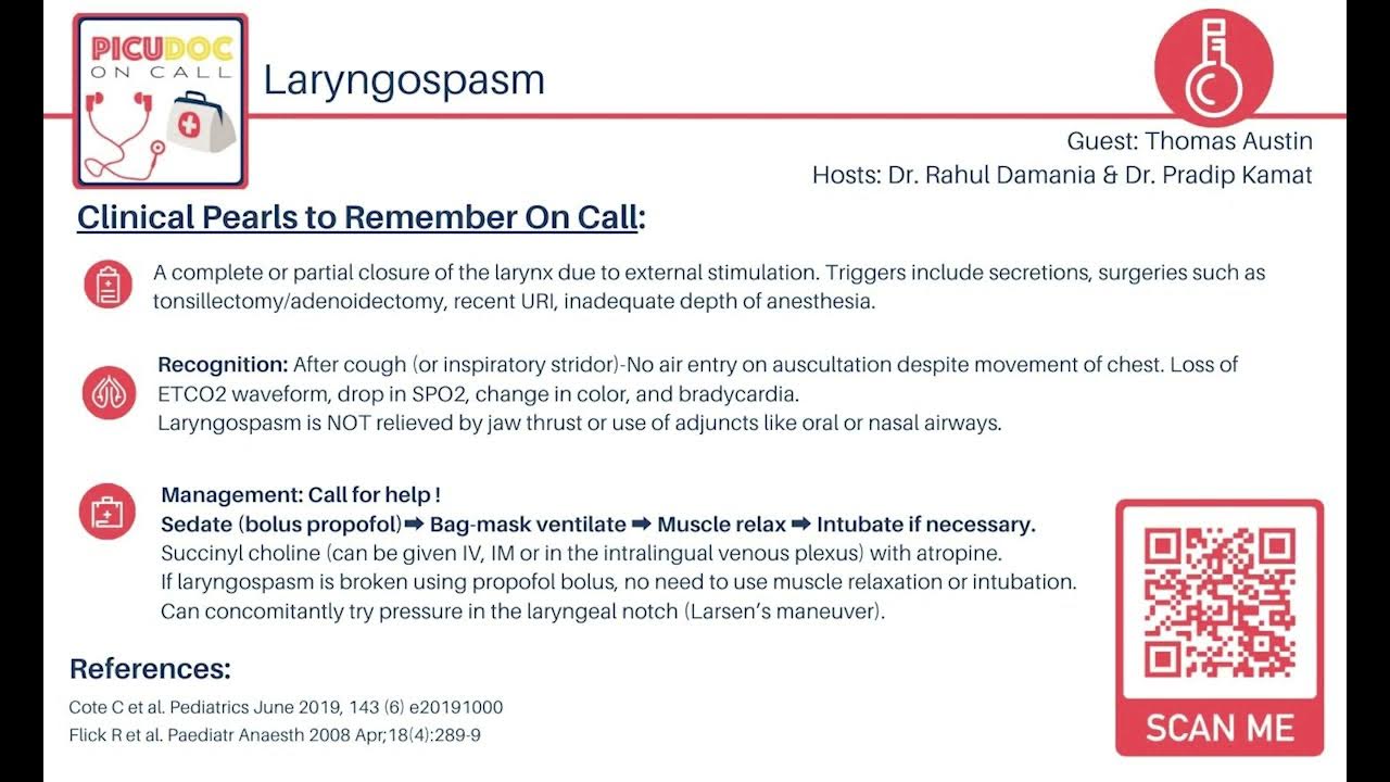 Acute Management of Laryngospasm YouTube