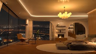 Soft Piano Jazz Music to Stress Relief & Sleep - Cozy Bedroom with Background Music | Rain Sounds