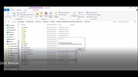 Error: Finding installer Class Matlab en Windows (Solucionado)