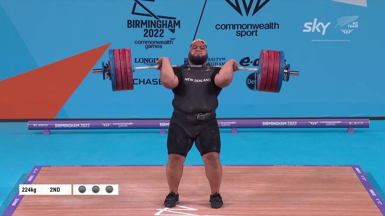 MEDAL MOMENT Weightlifting David Liti lifts NZ to SILVER Birmingham 2022 Commonwealth Games