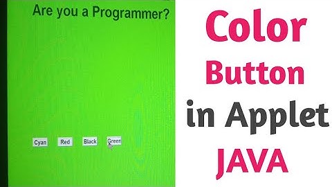 Color Button Using Applet || JAVA