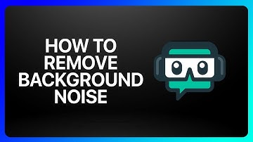 How To Remove Background Noise In Streamlabs Tutorial