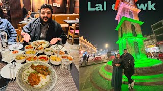 Pehli bar Kashmiri Thali try kiya || Kashmiri Wazwan || Lal Chowk itna change hogaya 😨 Kashmir Vlog