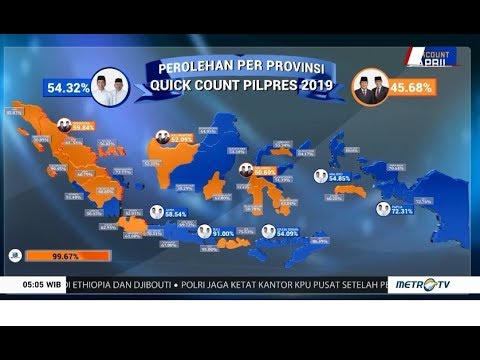 Peta Suara Jokowi vs Prabowo di Tiap Provinsi