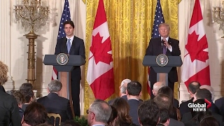 President Donald Trump and Prime Minister Justin Trudeau hold joint news conference