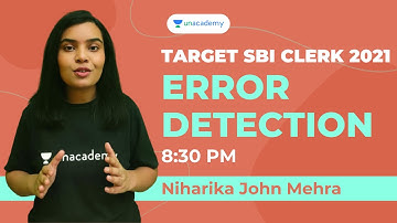 Target SBI Clerk 2021 | Error Detection-2 | NIHARIKA JOHN MEHRA | Bank Pro