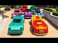 GTA 5 ✪ Stealing LEGO Luxury Cars with Michael ✪ (Real Life Cars #61)