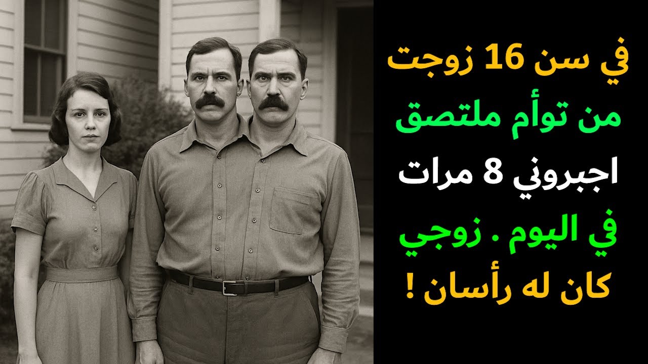 في سن الـ 16 تزوجت من توأم ملتصق وأجبروني 8 مرات في اليوم . زوجي كان له رأسان !