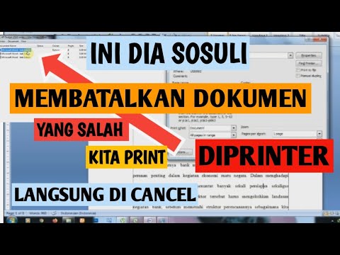 Video: Cara Membatalkan Pencetakan Pada Printer