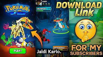 Pokemon World Download Link.. Dynamons world change into pokemon world |