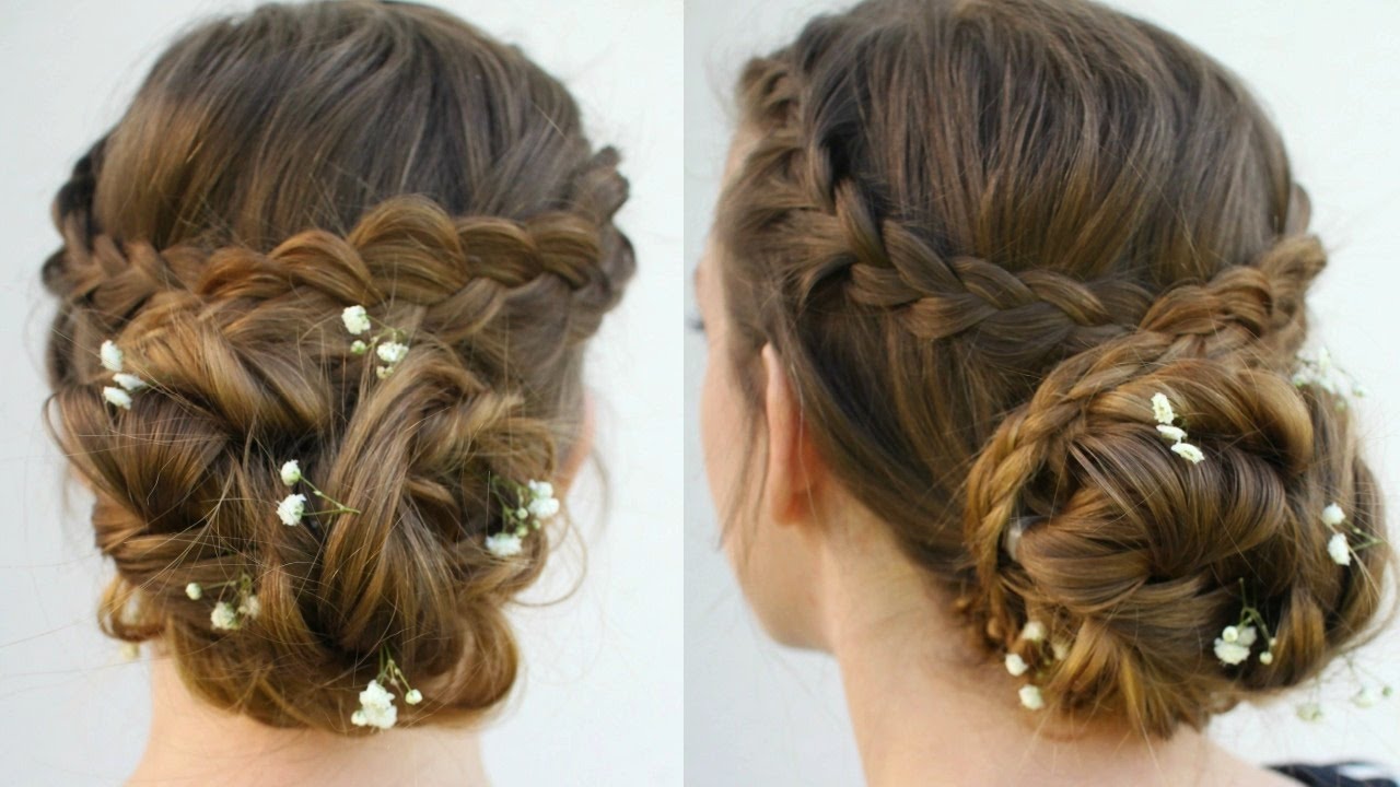 Soft Braided Embellished Updo | Braidsandstyles12 - YouTube