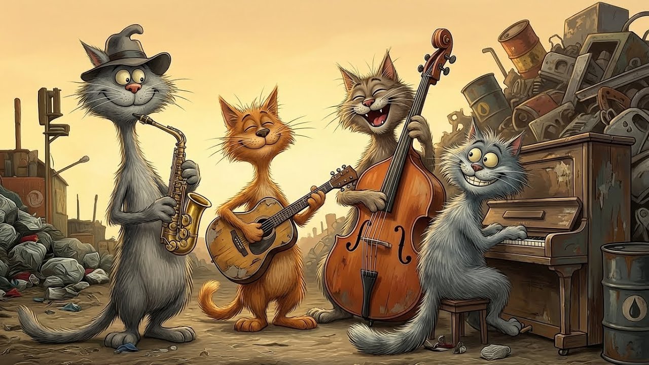 Stray Cats Groove - Deep Bass Jazz  - Soft Instrumental Jazz