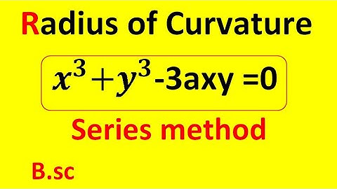 Radius of Curvature | series method | How to find ? | An important question | B.sc