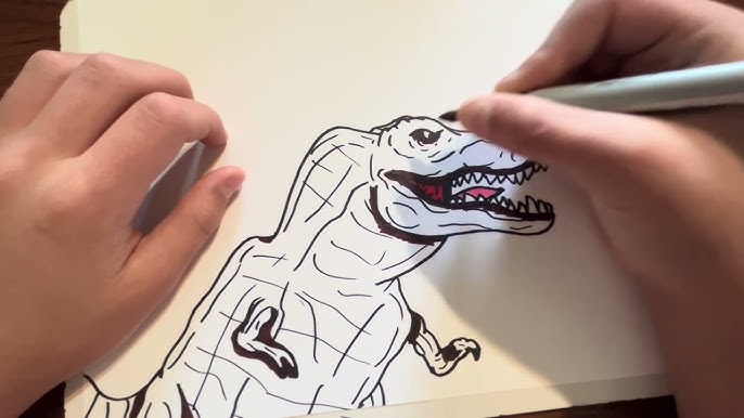 Como Desenhar Um Tiranossauro Rex 🦖 Desenho Tiranossauro Rex