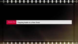 Studio One for VO - Copying Audio to Another Track