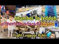 India to saudi by gulf airline via bahrain  flight luggage rules  mumbai to jeddah  travel vlog