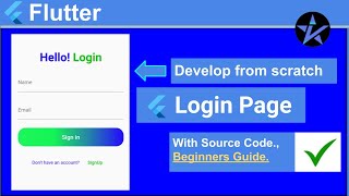 Login page using #flutter | Flutter tutorial | Beginners guide  | #mobileapp development