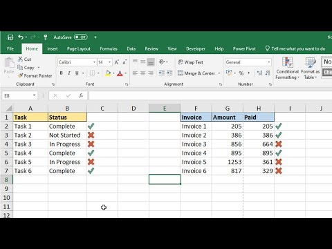 Insert a Tick Symbol in Excel - 5 Examples