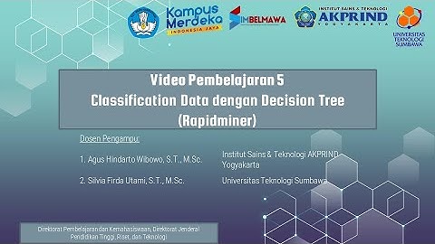 Video Pembelajaran 5 (Classification Data dengan Decision Tree (Rapidminer))