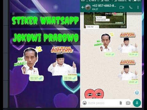  Stiker  WhatsApp  lucu  Jokowi Prabowo YouTube